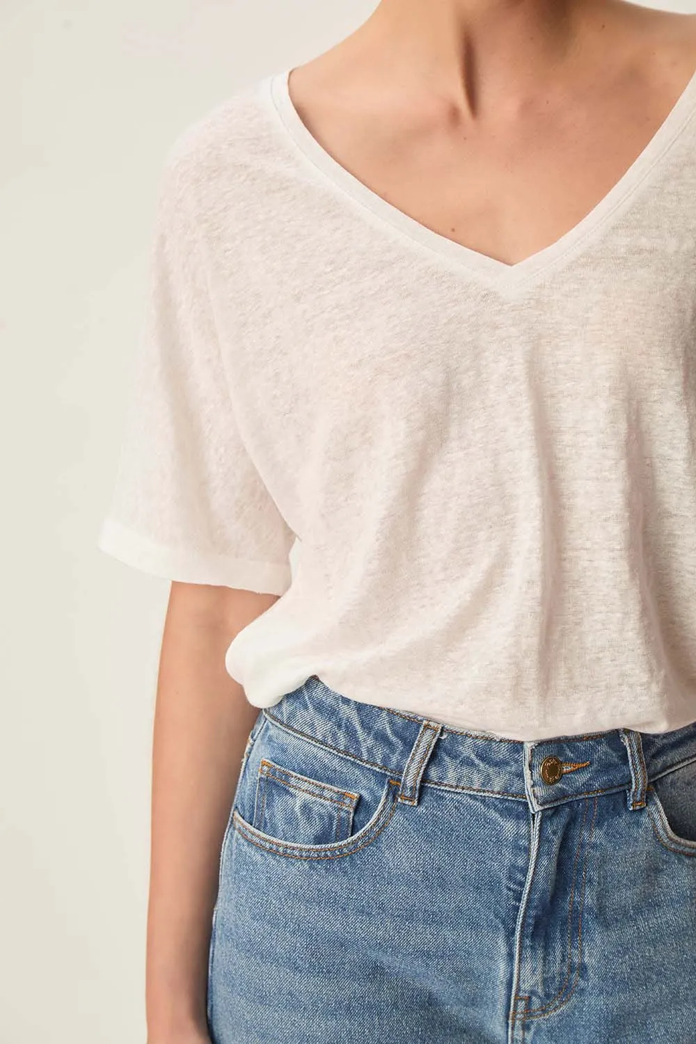 Tee-shirt Hanina Ecru sold by Des Petits Hauts product image thumbnail 3