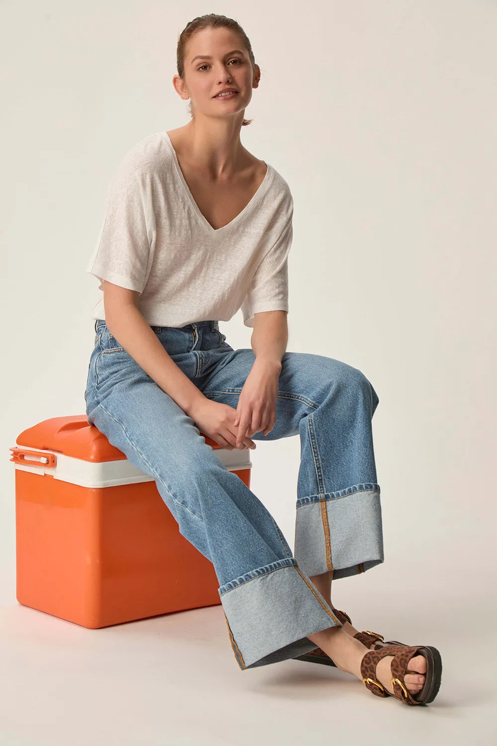 Tee-shirt Hanina Ecru sold by Des Petits Hauts product image thumbnail 5