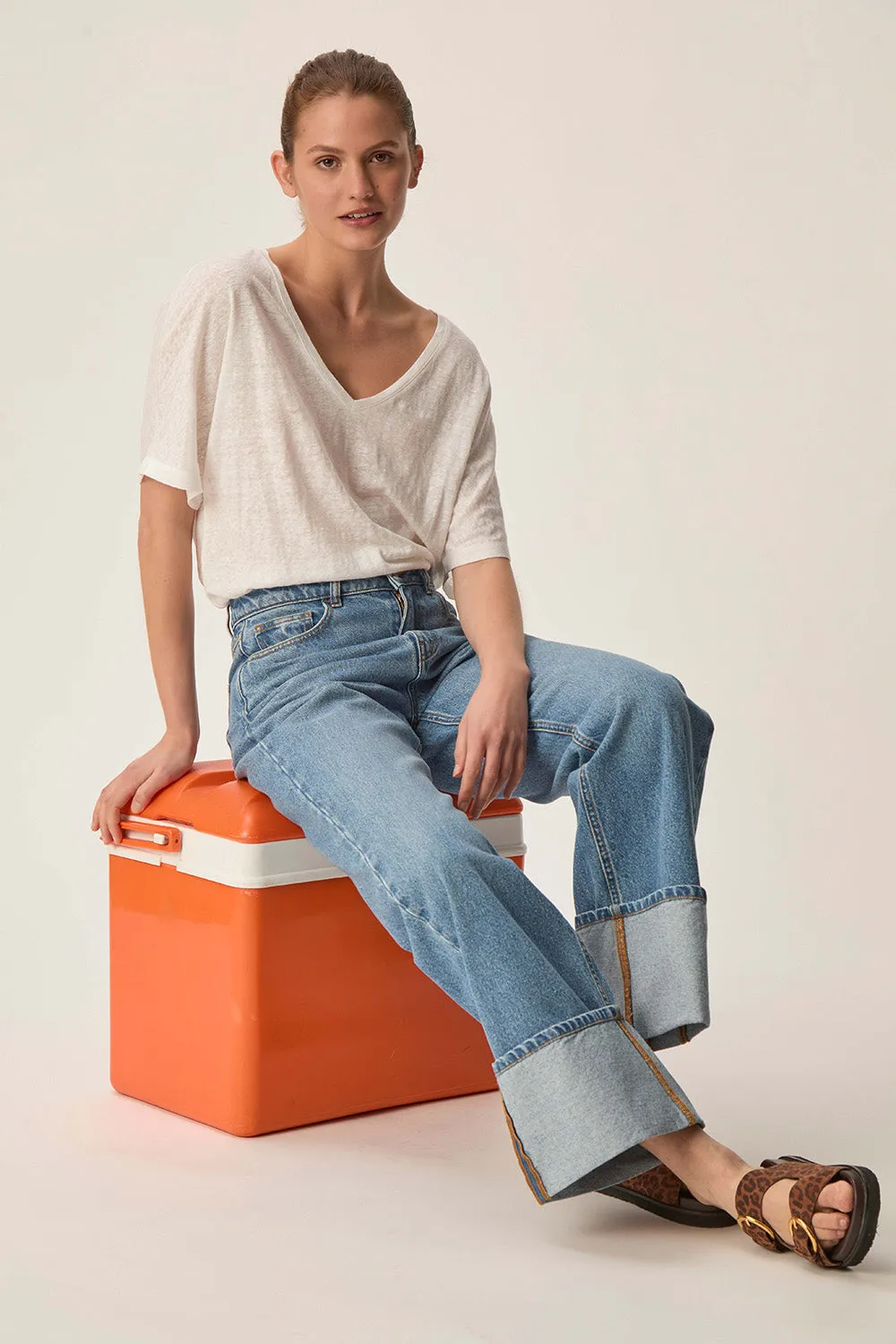 Tee-shirt Hanina Ecru sold by Des Petits Hauts product image thumbnail 4