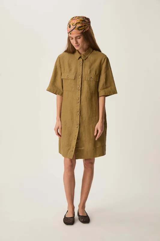 Robe Robinson Olive made by Des Petits Hauts