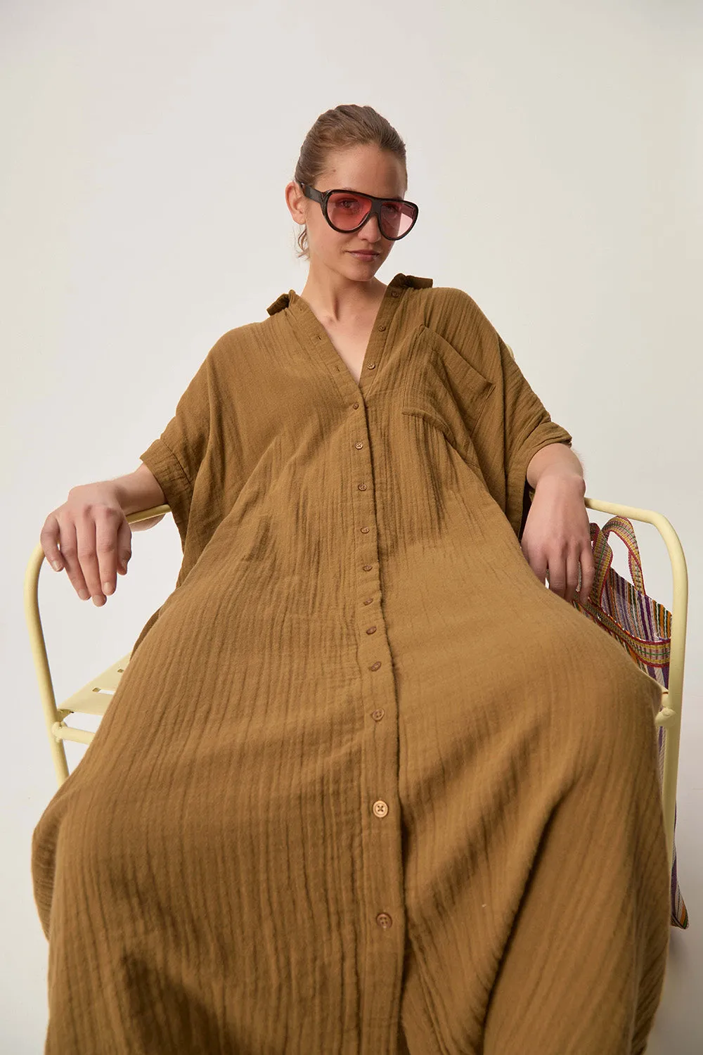 Robe Sophane Olive sold by Des Petits Hauts product image thumbnail 3