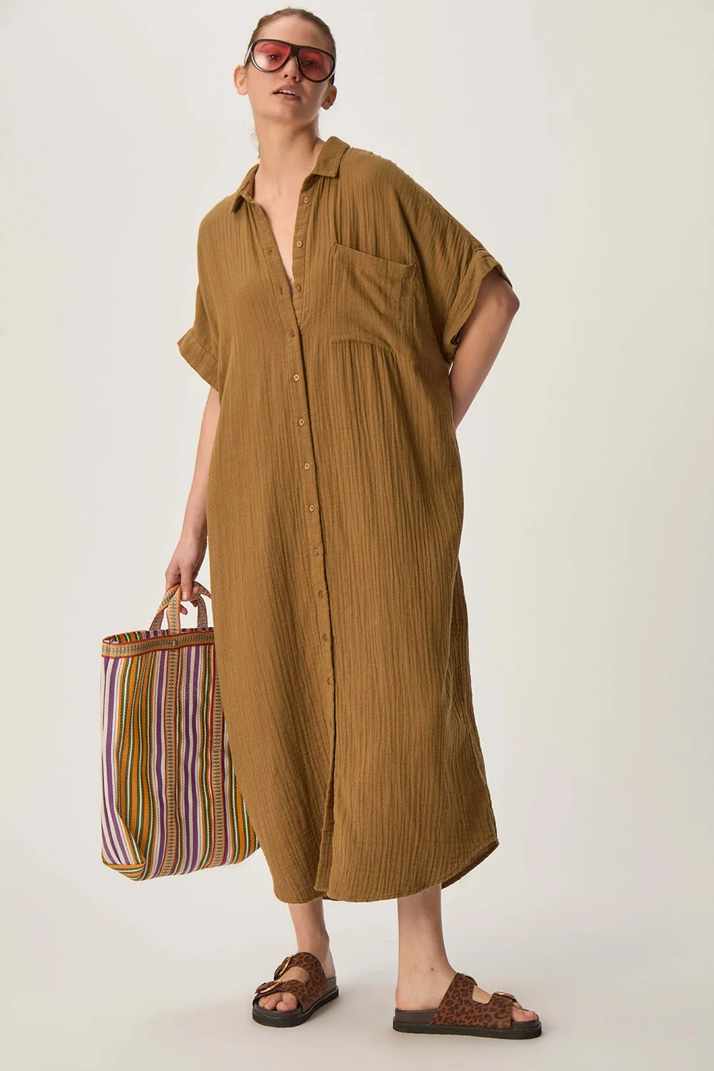 Robe Sophane Olive sold by Des Petits Hauts