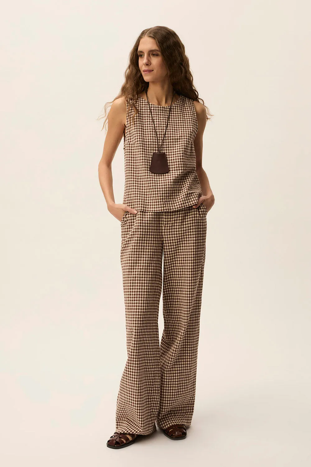 Pantalon Ugueta Vichy sold by Des Petits Hauts