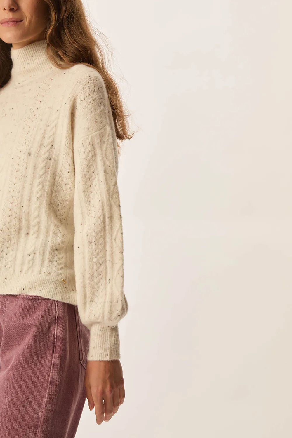 Pull Dino Creme Tweed sold by Des Petits Hauts product image thumbnail 5