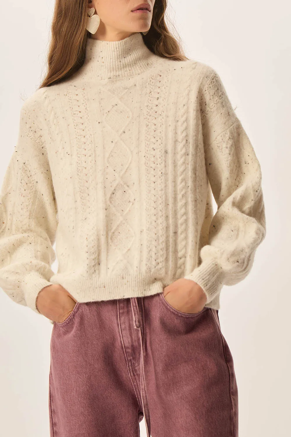 Pull Dino Creme Tweed sold by Des Petits Hauts product image thumbnail 2