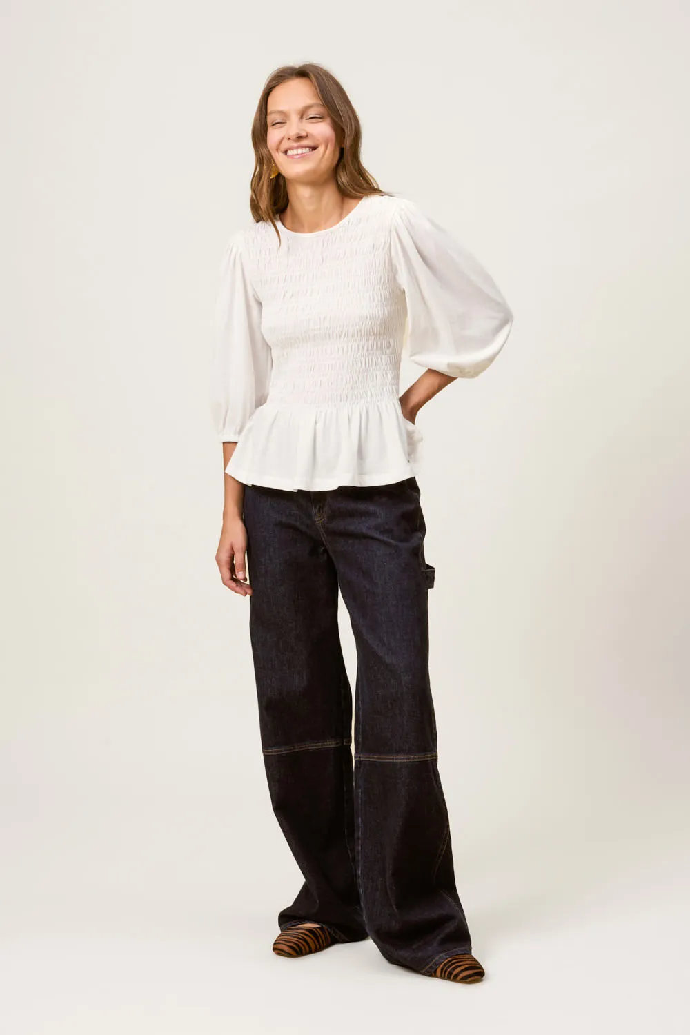 Tee-shirt Hanaelle Ecru sold by Des Petits Hauts product image thumbnail 3