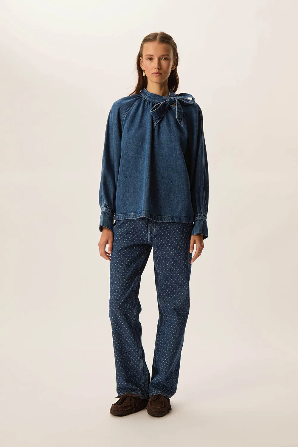 Blouse Lou Middle Blue sold by Des Petits Hauts product image thumbnail 4