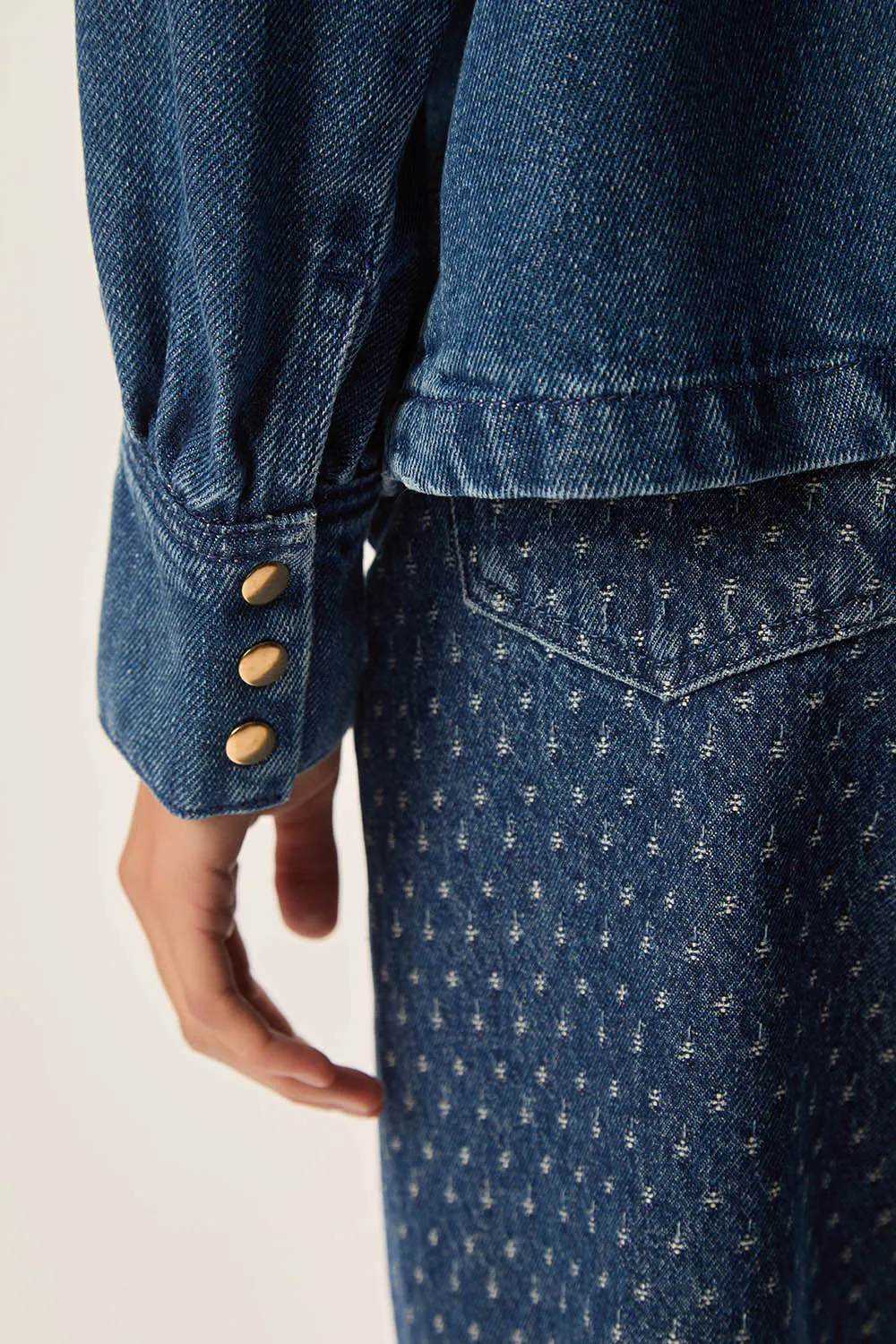 Blouse Lou Middle Blue sold by Des Petits Hauts product image thumbnail 5