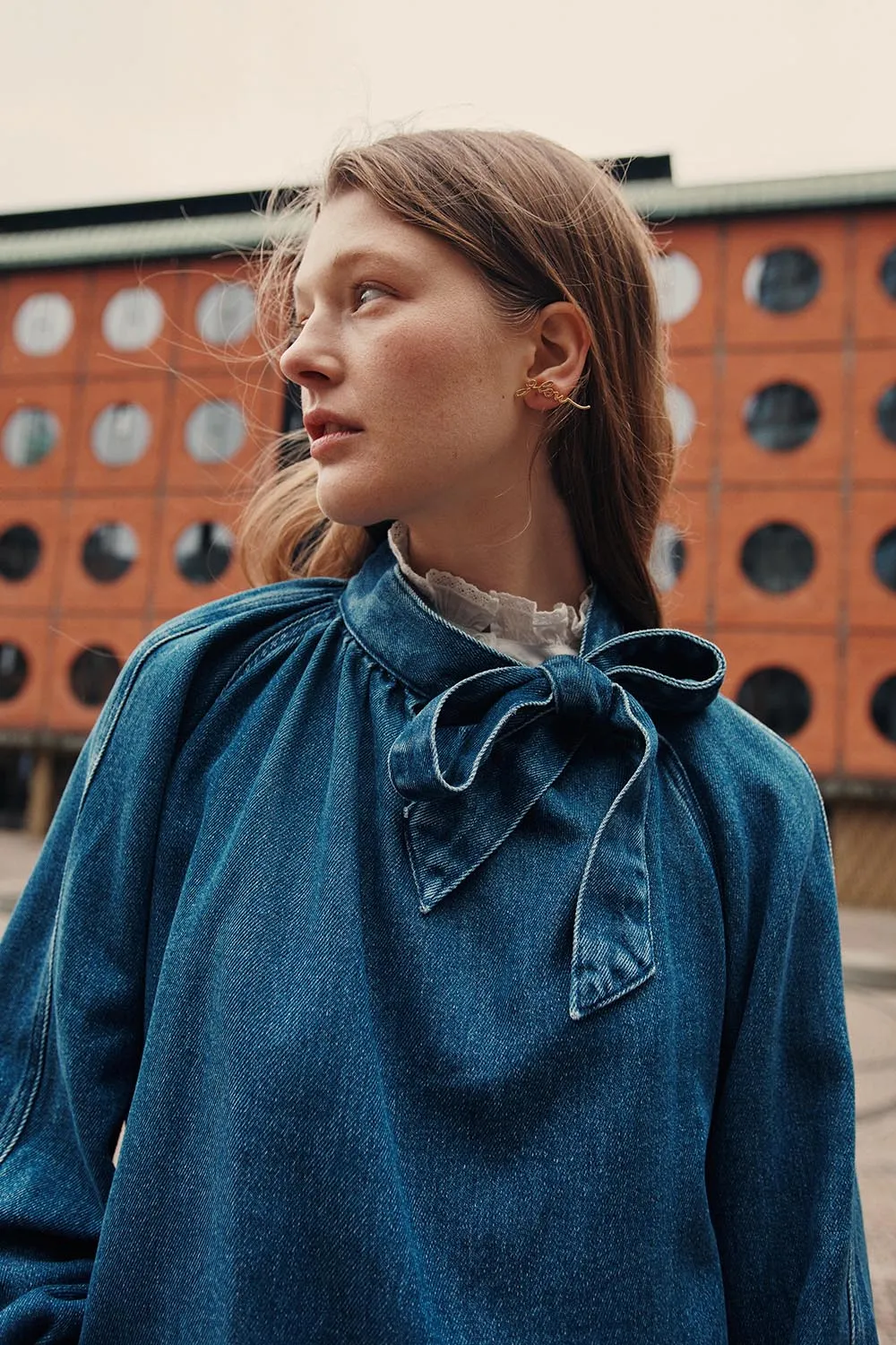 Blouse Lou Middle Blue sold by Des Petits Hauts