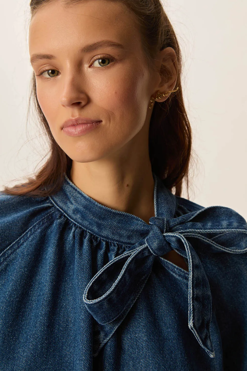 Blouse Lou Middle Blue sold by Des Petits Hauts product image thumbnail 3