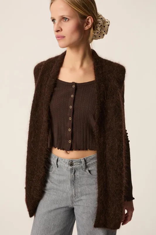 Gilet Alvine Coffee sold by Des Petits Hauts