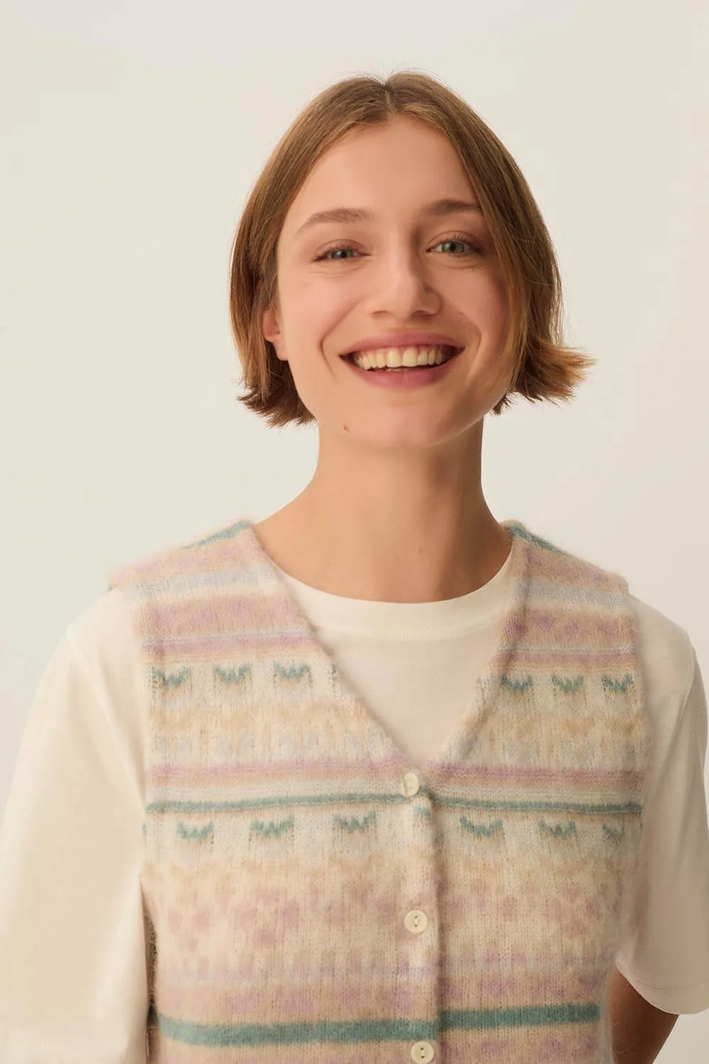 Gilet Auguste Fairisle sold by Des Petits Hauts product image thumbnail 2