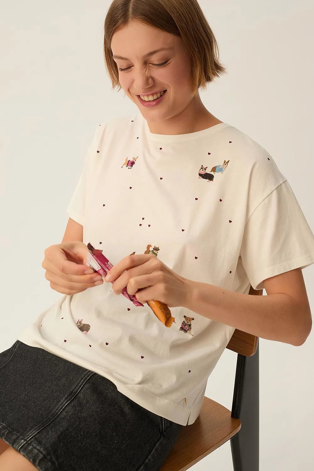 Tee-shirt Fanelie Ecru sold by Des Petits Hauts product image thumbnail 2