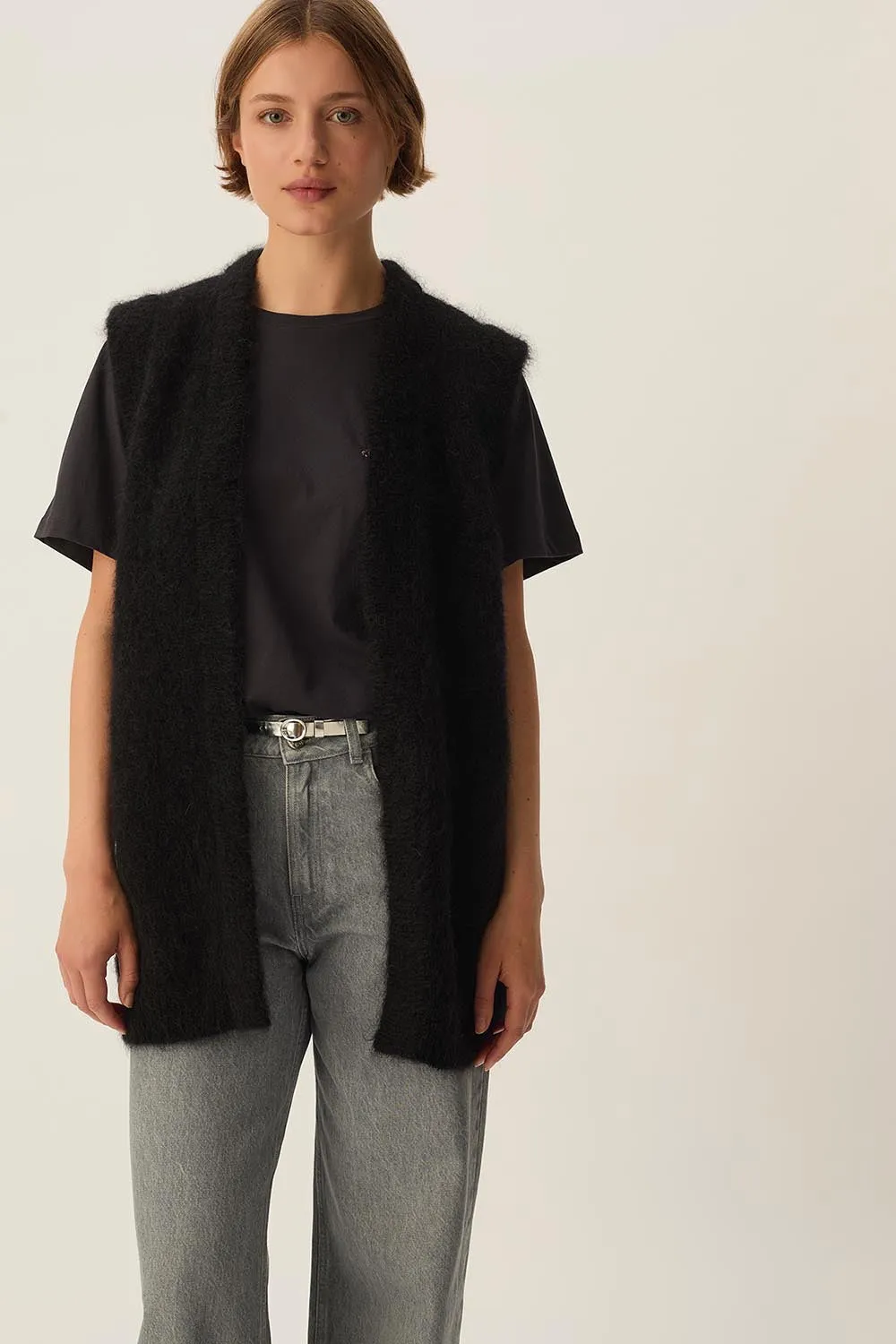 Gilet Alvine Noir sold by Des Petits Hauts