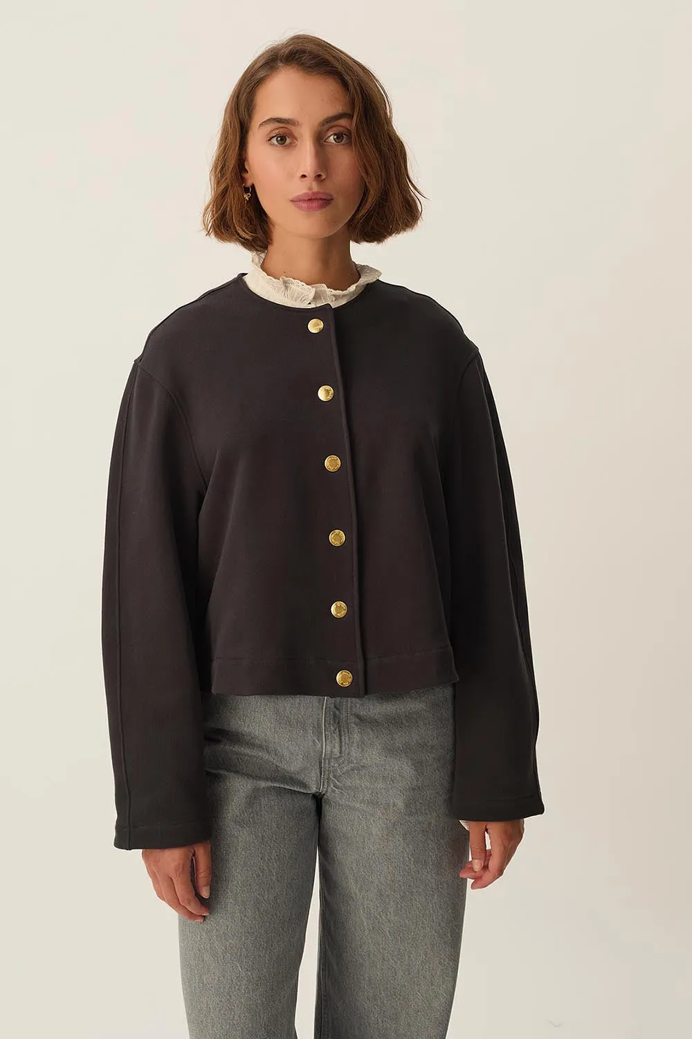 Veste maille Joanne Ardoise sold by Des Petits Hauts product image thumbnail 2