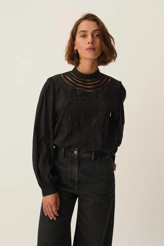 Blouse Ethan Noir sold by Des Petits Hauts