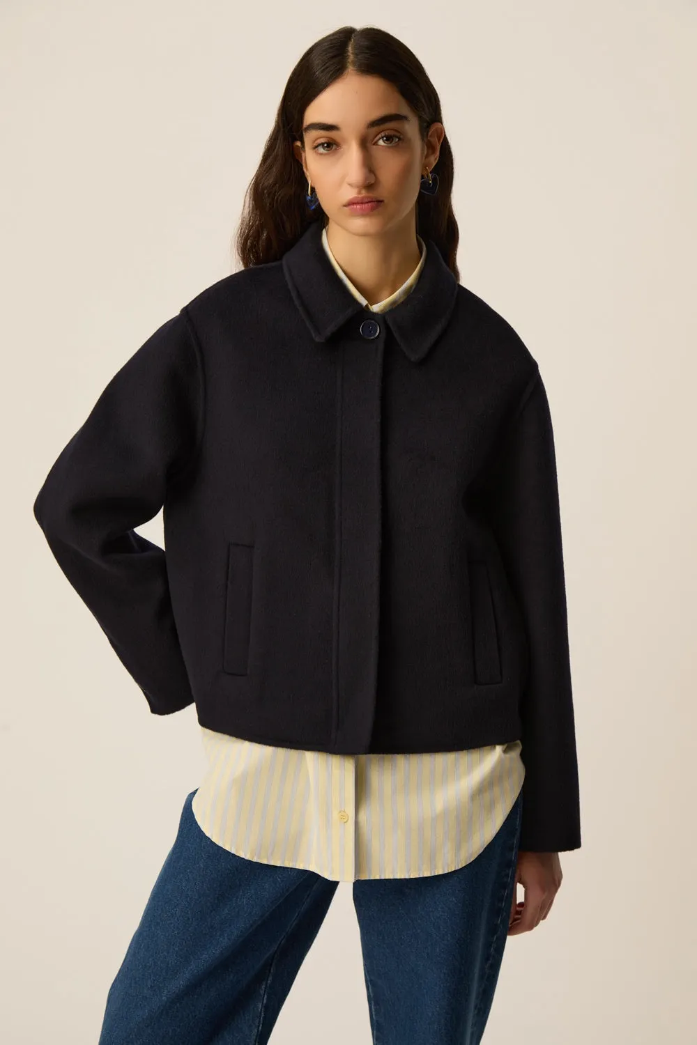 Manteau Yseult Marine sold by Des Petits Hauts product image thumbnail 3