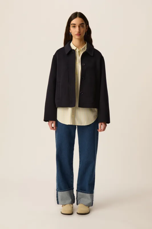 Manteau Yseult Marine made by Des Petits Hauts