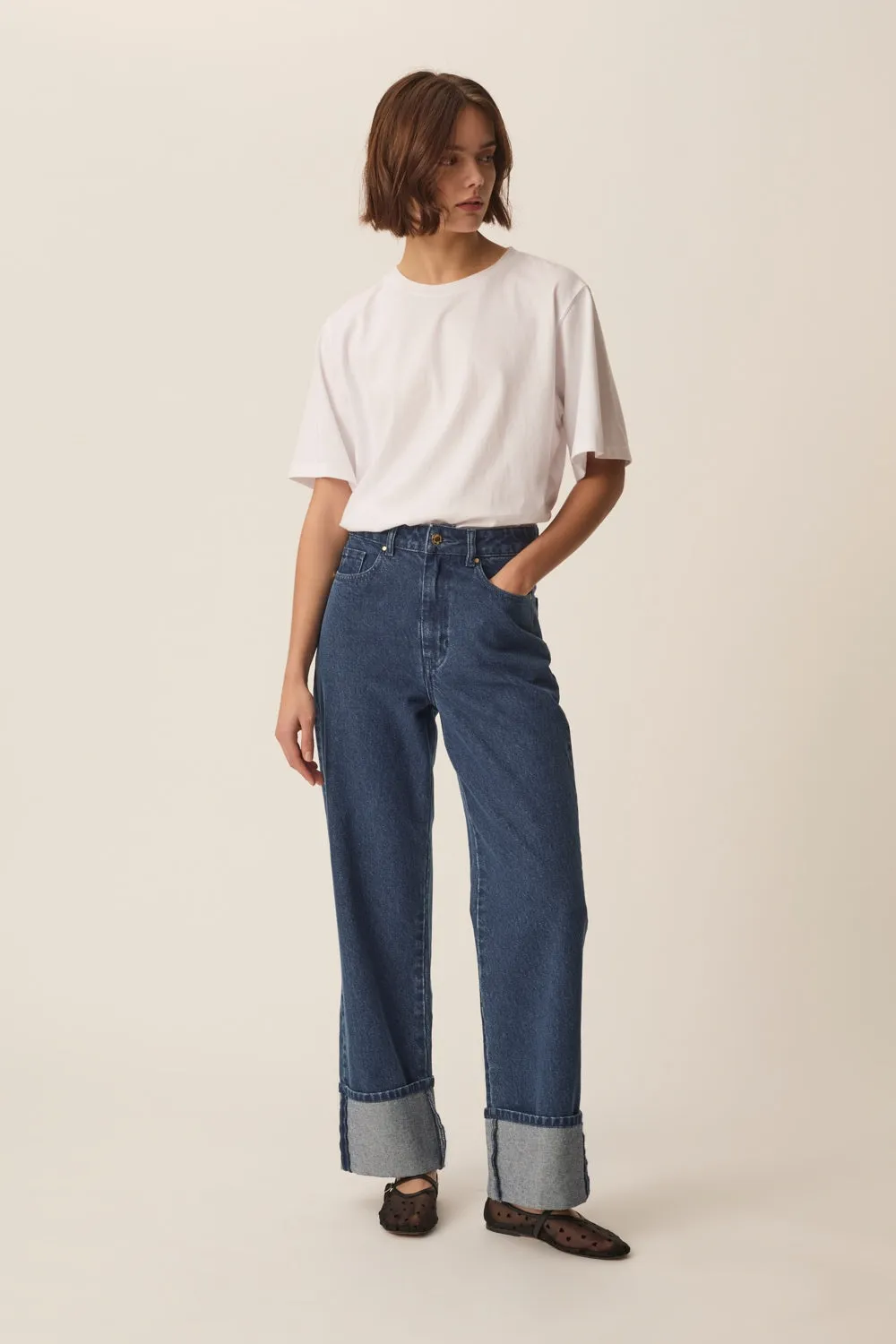 Jean Qarl Dark Indigo sold by Des Petits Hauts product image thumbnail 3