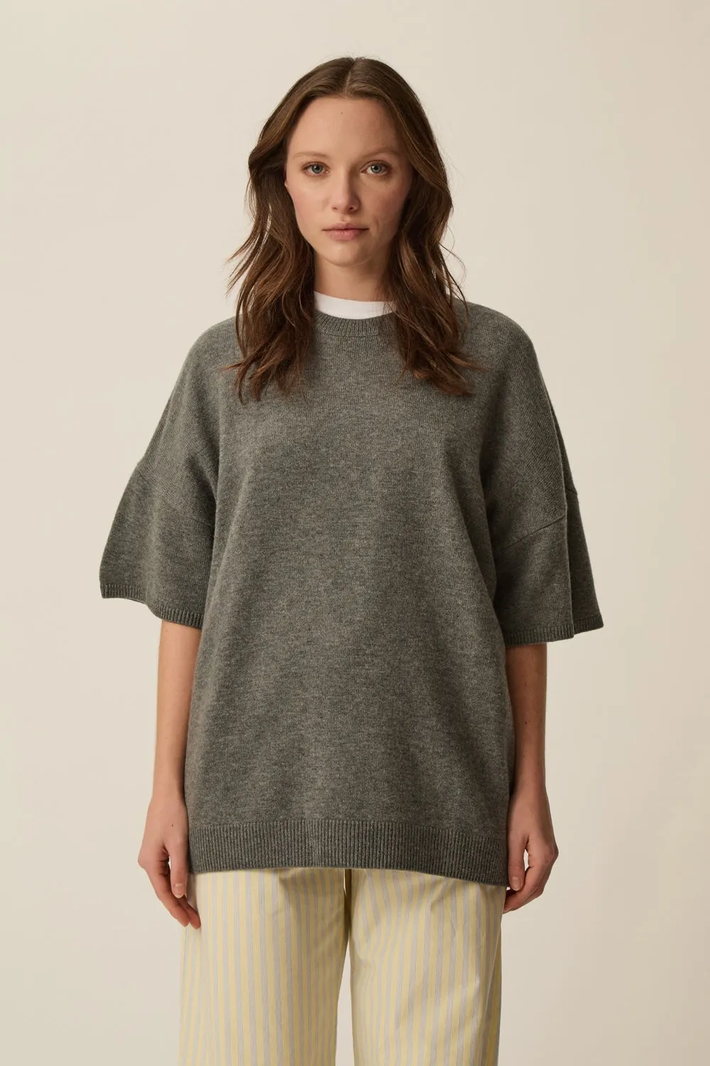 Pull manches courtes Aromane Gris Medium sold by Des Petits Hauts product image thumbnail 4