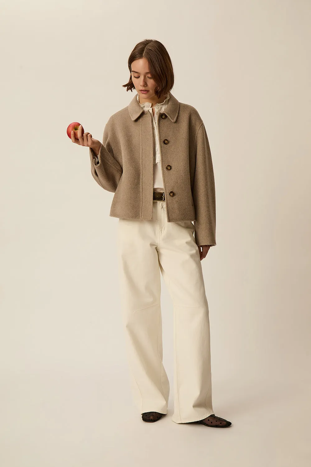 Manteau Yseult Latte sold by Des Petits Hauts