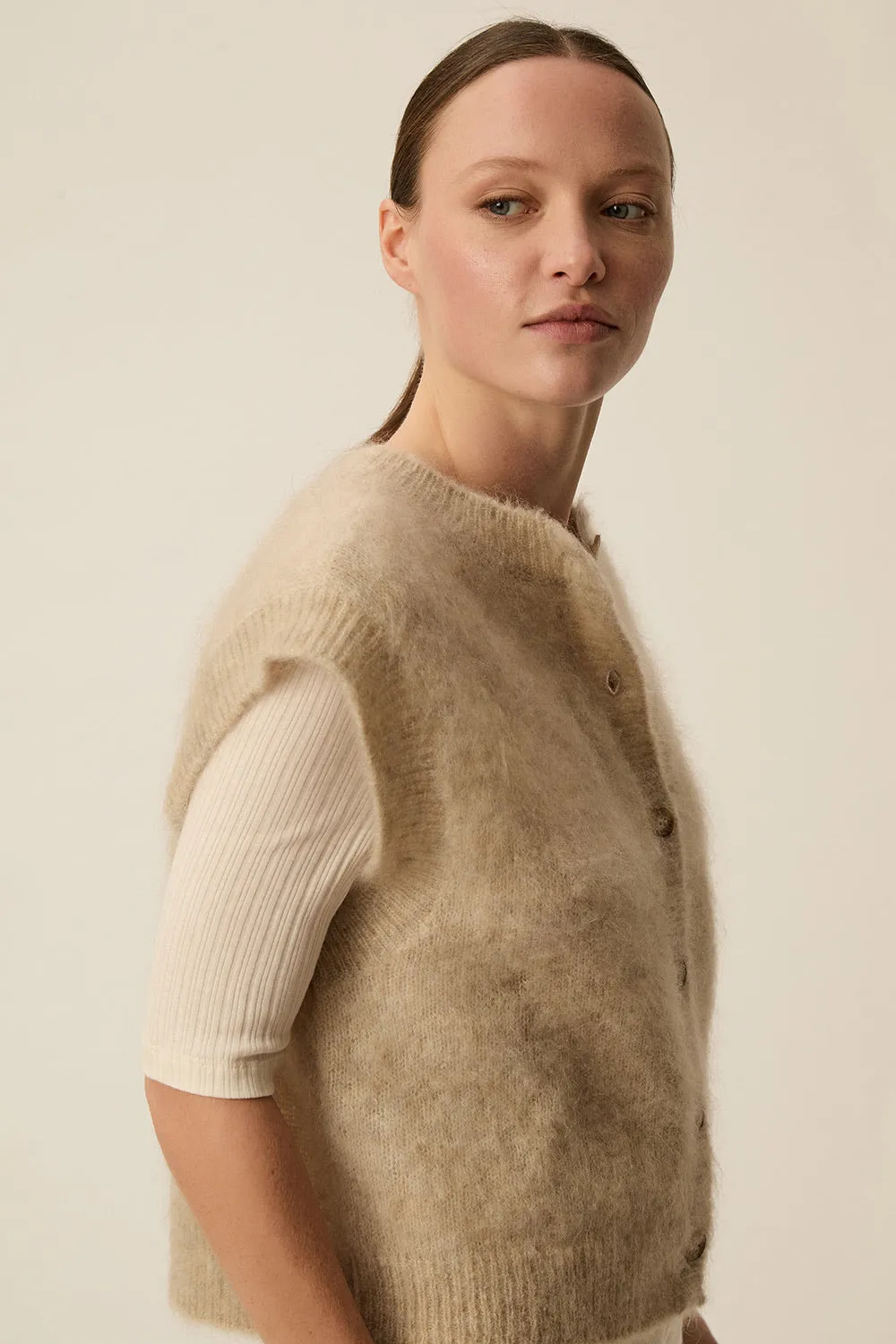 Gilet Alibaba Latte sold by Des Petits Hauts product image thumbnail 5