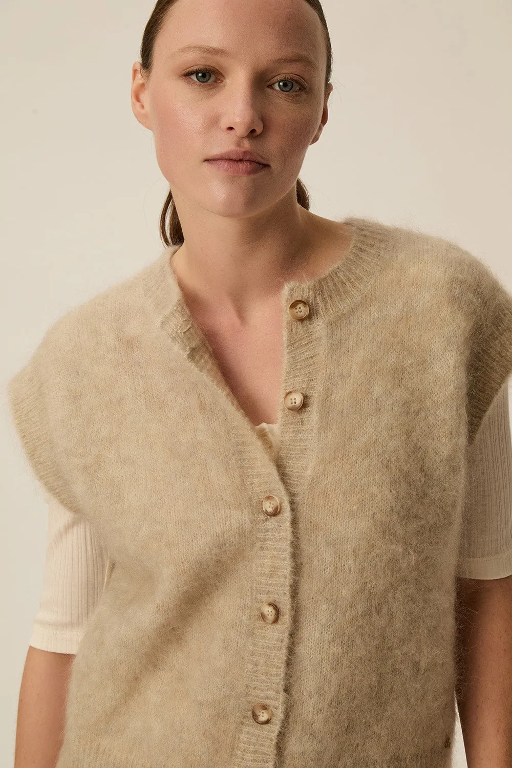 Gilet Alibaba Latte sold by Des Petits Hauts product image thumbnail 2