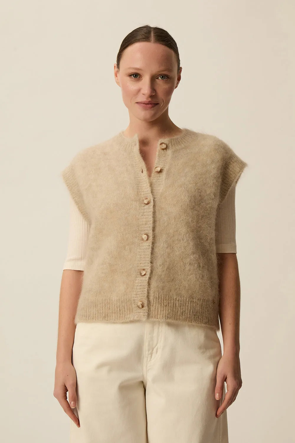 Gilet Alibaba Latte sold by Des Petits Hauts product image thumbnail 3