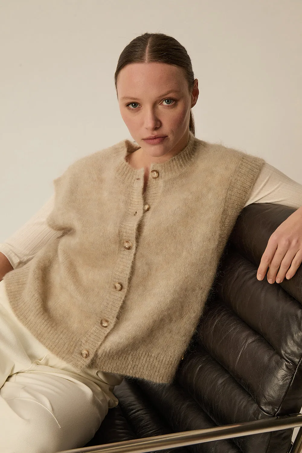 Gilet Alibaba Latte sold by Des Petits Hauts