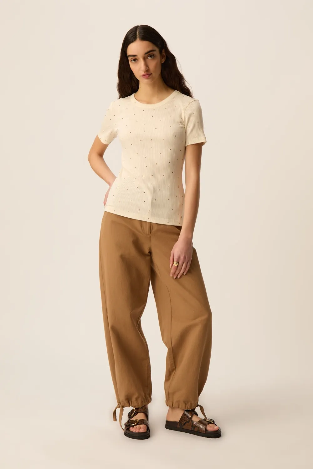 Tee-shirt Hava Ecru/Mousse sold by Des Petits Hauts product image thumbnail 3