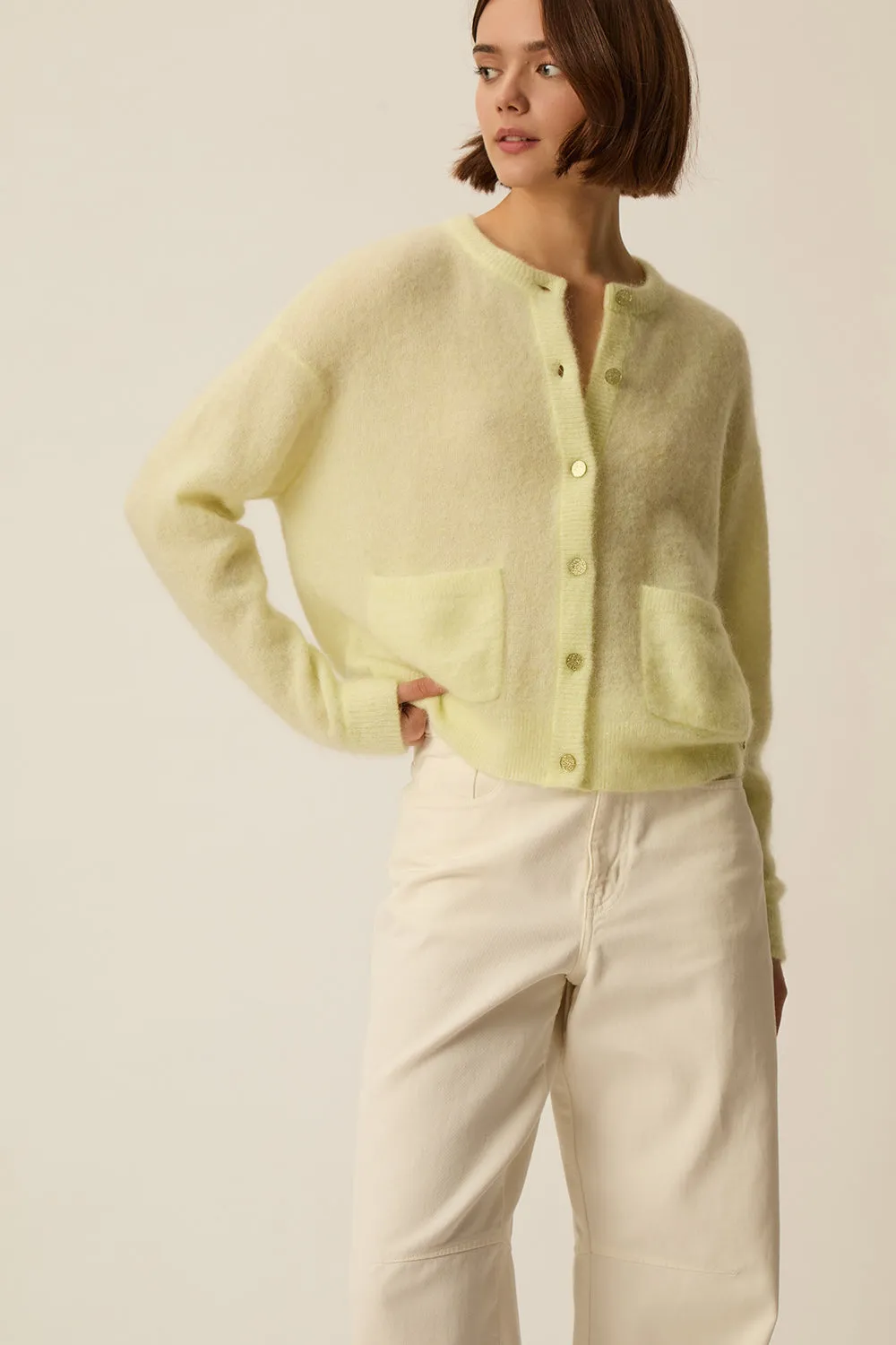 Gilet Dobilou Anis sold by Des Petits Hauts