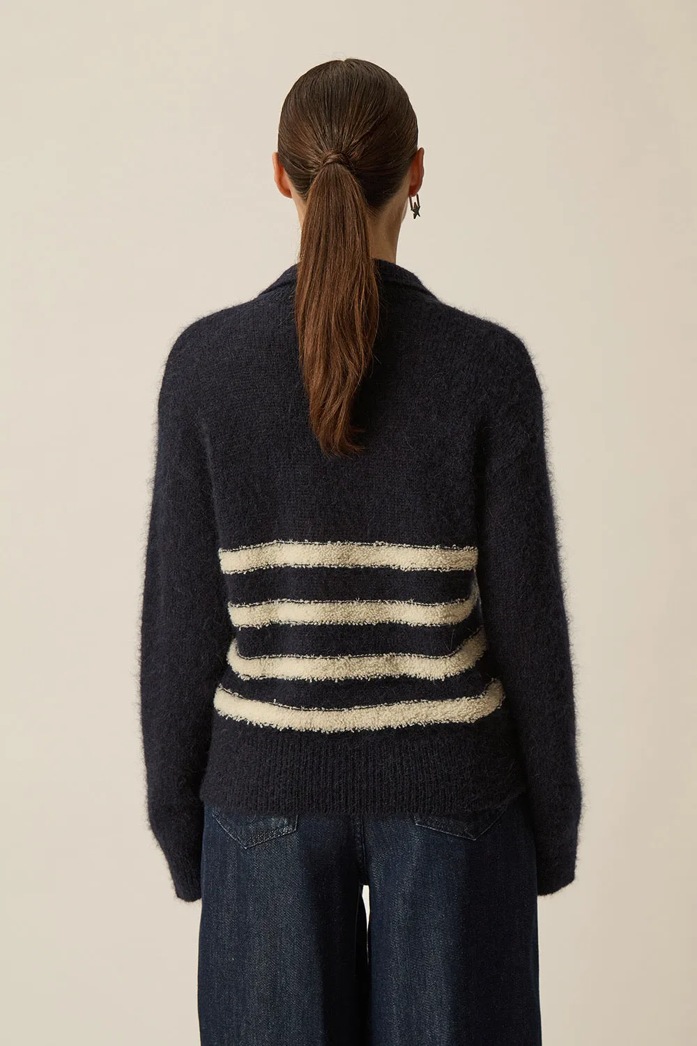 Pull Claudio Marine/Creme sold by Des Petits Hauts product image thumbnail 5