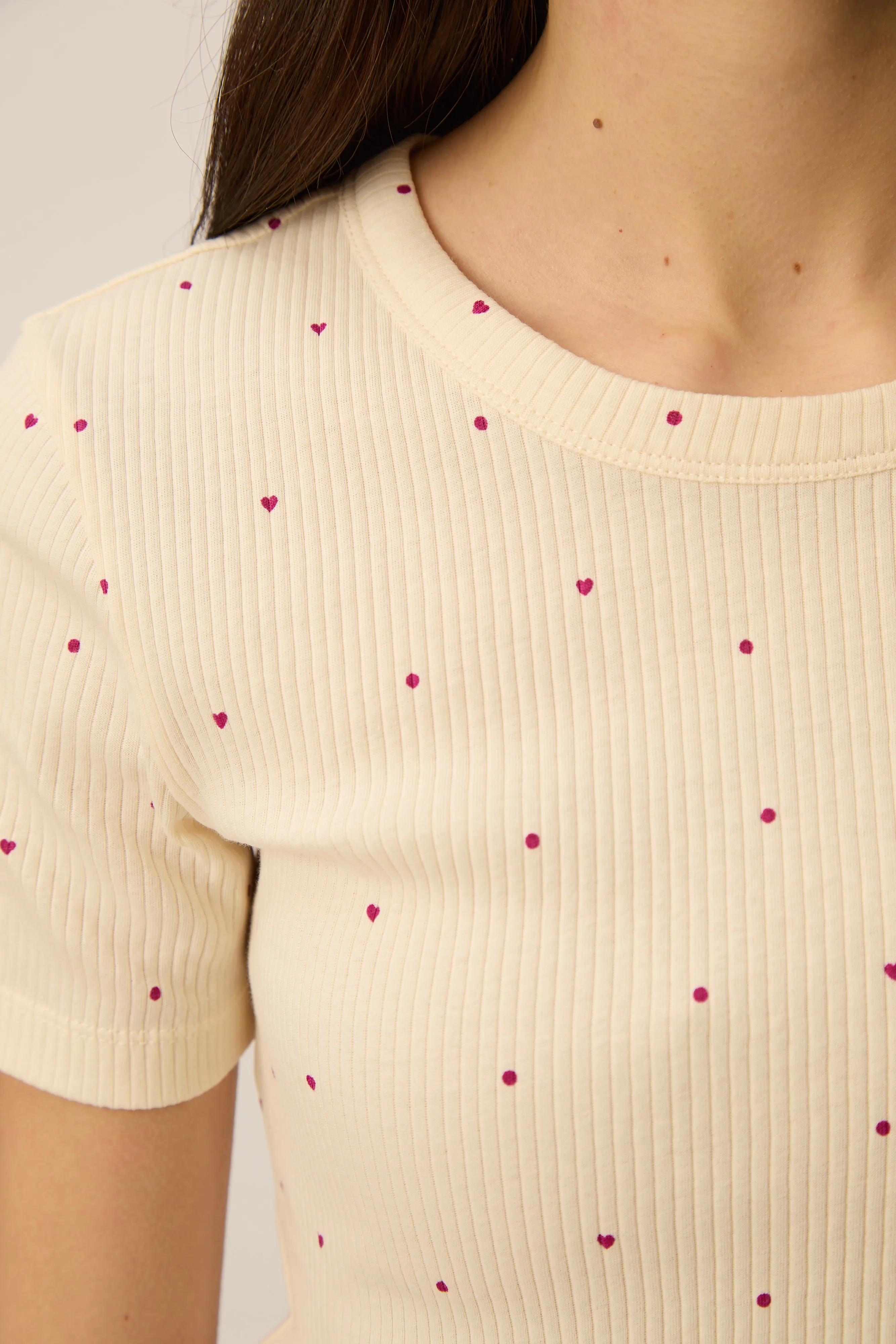 Tee-shirt Hava Ecru/Pivoine sold by Des Petits Hauts product image thumbnail 2