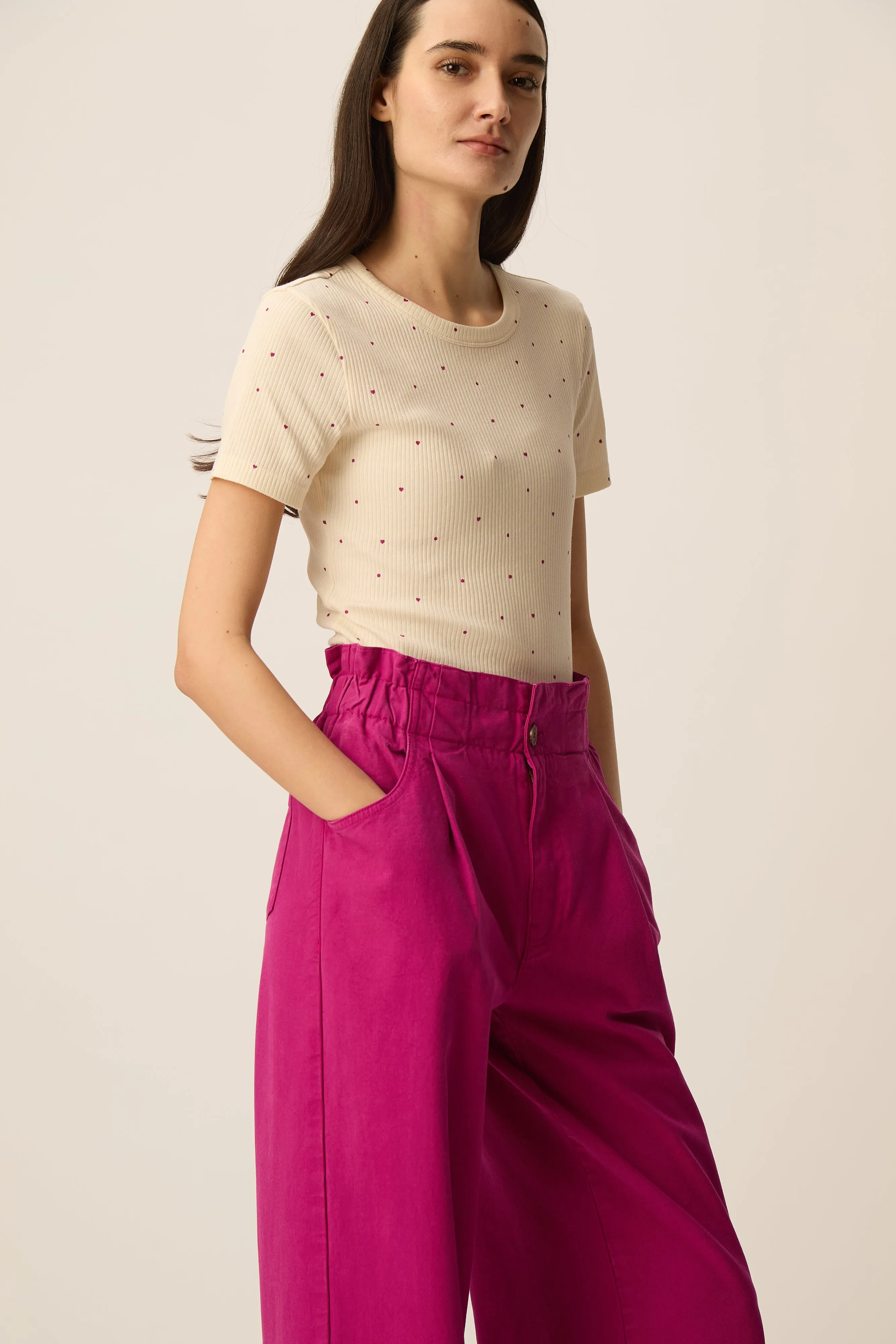 Tee-shirt Hava Ecru/Pivoine sold by Des Petits Hauts product image thumbnail 4