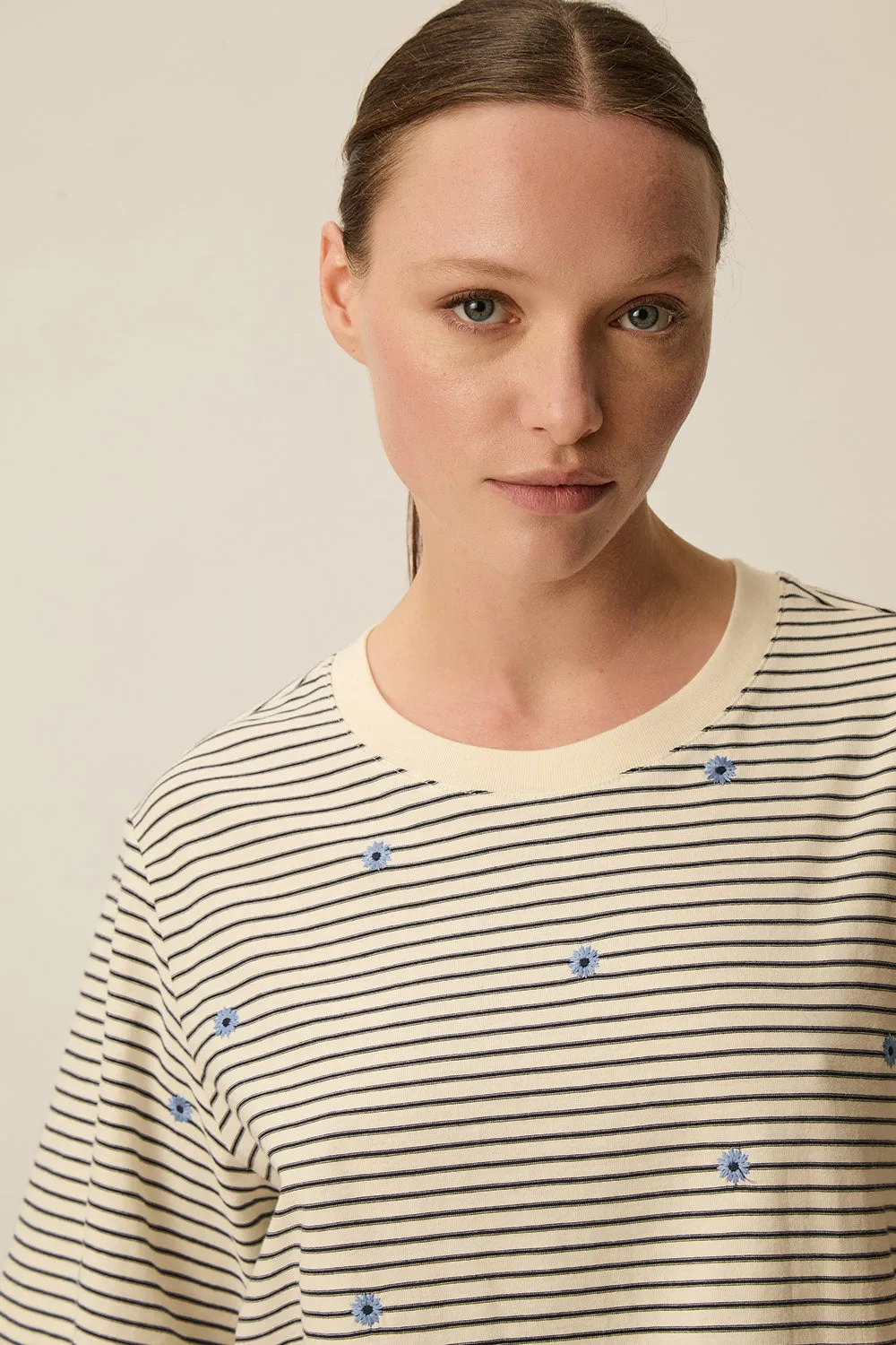 Tee-shirt Josef Marine/Ciel sold by Des Petits Hauts product image thumbnail 5