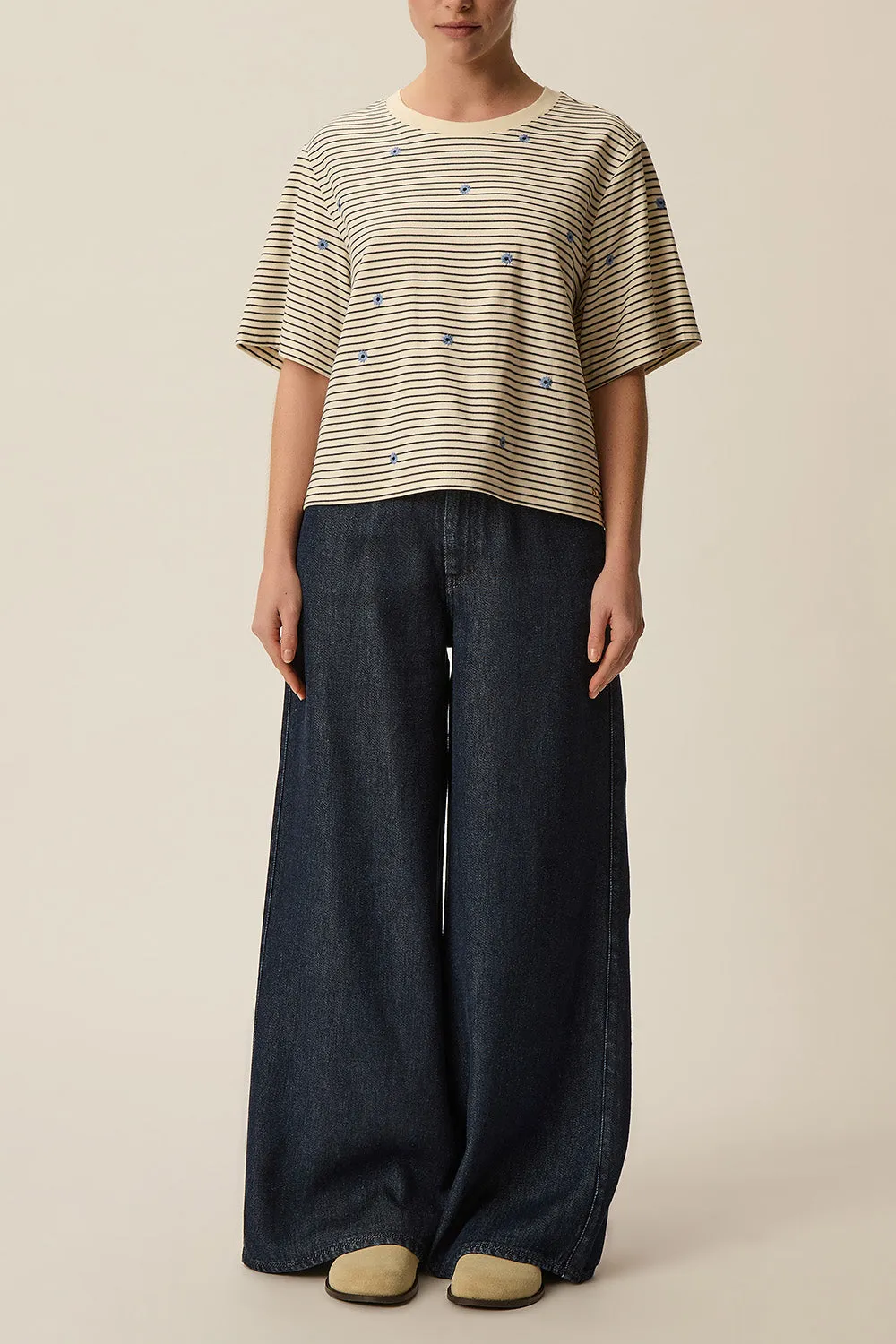 Tee-shirt Josef Marine/Ciel sold by Des Petits Hauts product image thumbnail 3