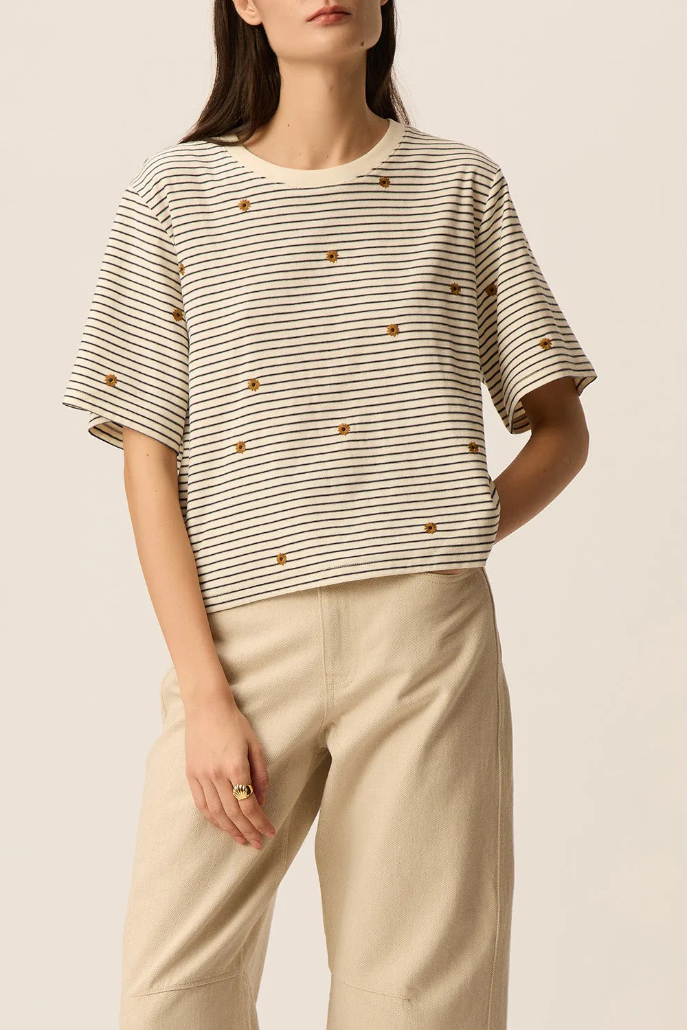 Tee-shirt Josef Marine/Mousse sold by Des Petits Hauts