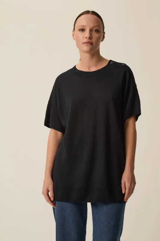 Pull manches courtes Brownie Marine made by Des Petits Hauts