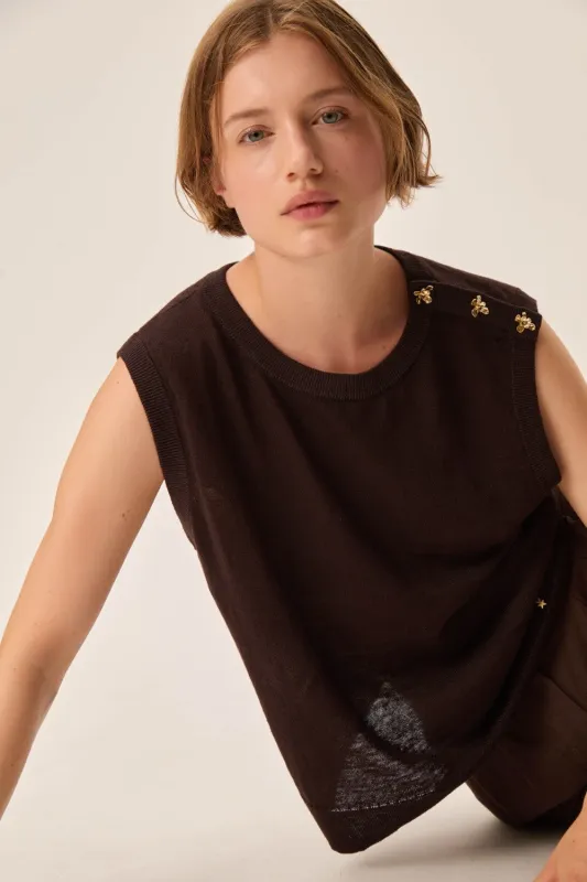 Pull sans manches Brazou Terre made by Des Petits Hauts