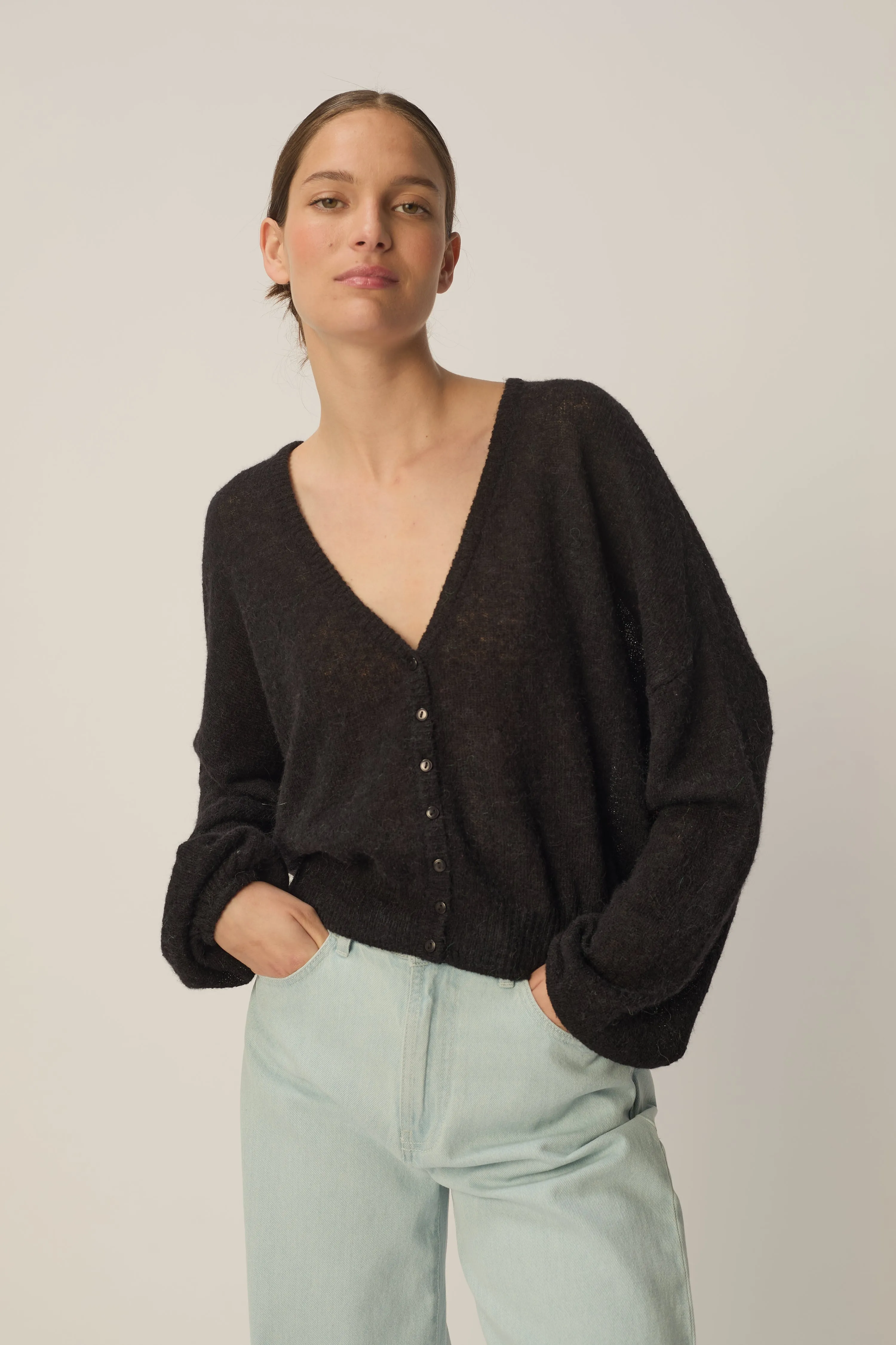Gilet Cocotte Noir sold by Des Petits Hauts