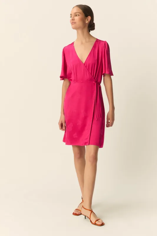 Robe Samantha Fuchsia made by Des Petits Hauts