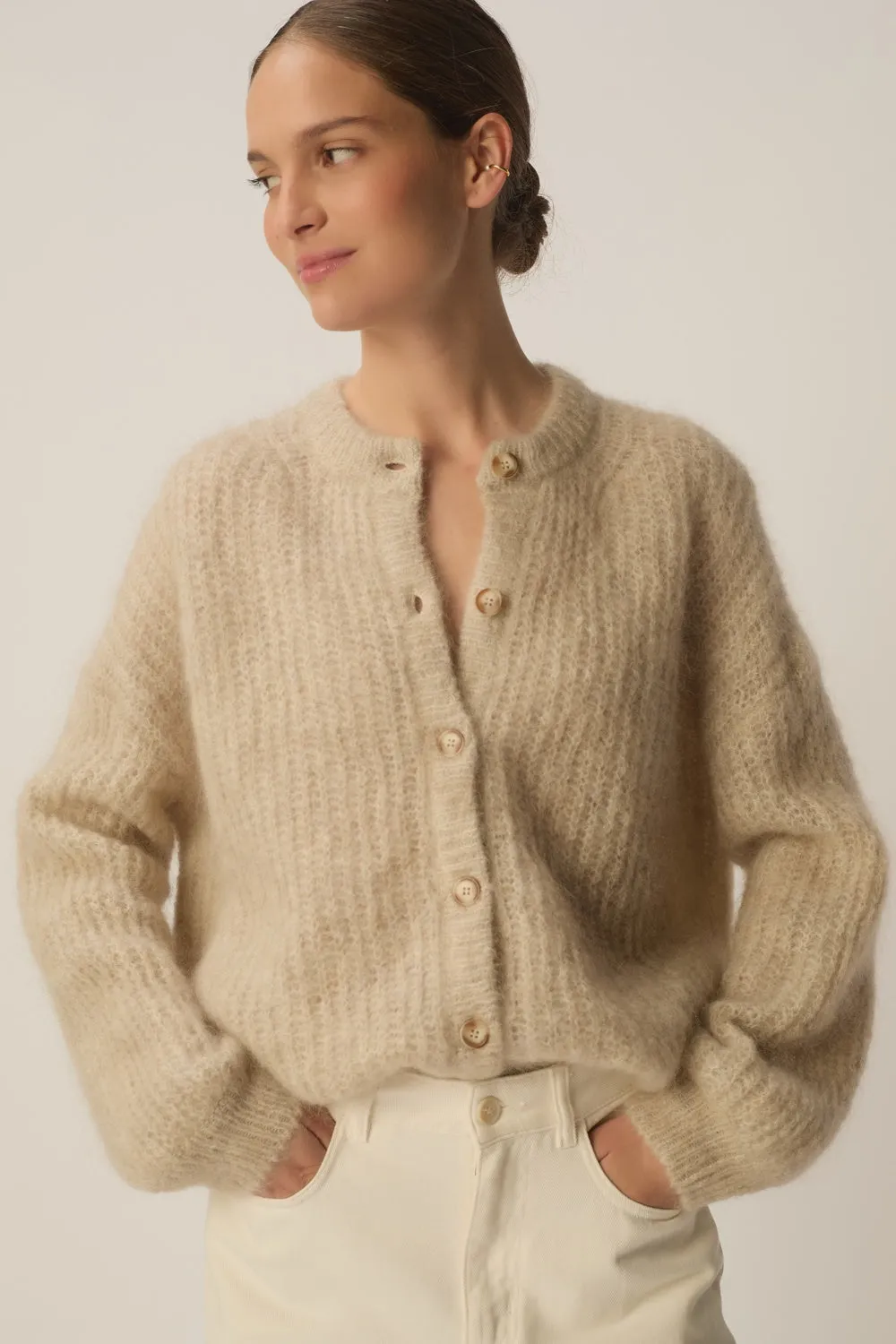 Gilet Alma Latte sold by Des Petits Hauts