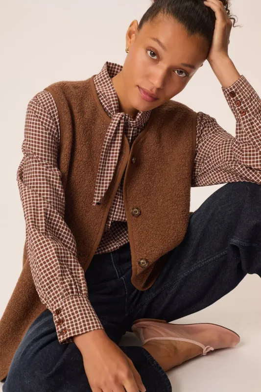 Veste maille Gwendi Bois made by Des Petits Hauts
