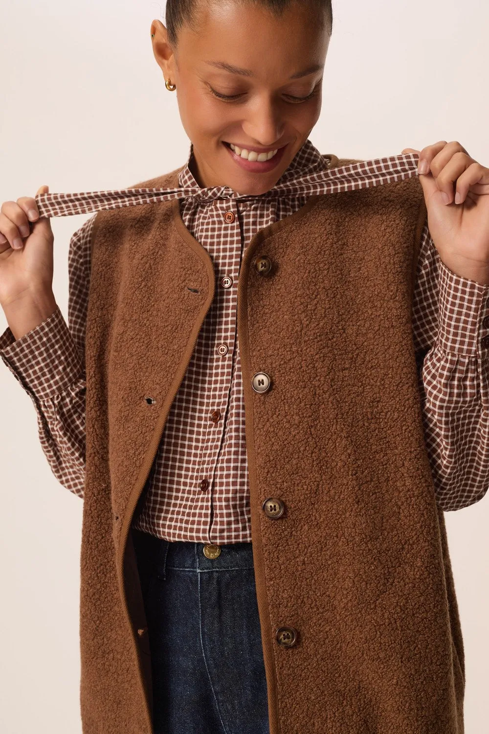 Veste maille Gwendi Bois sold by Des Petits Hauts product image thumbnail 2