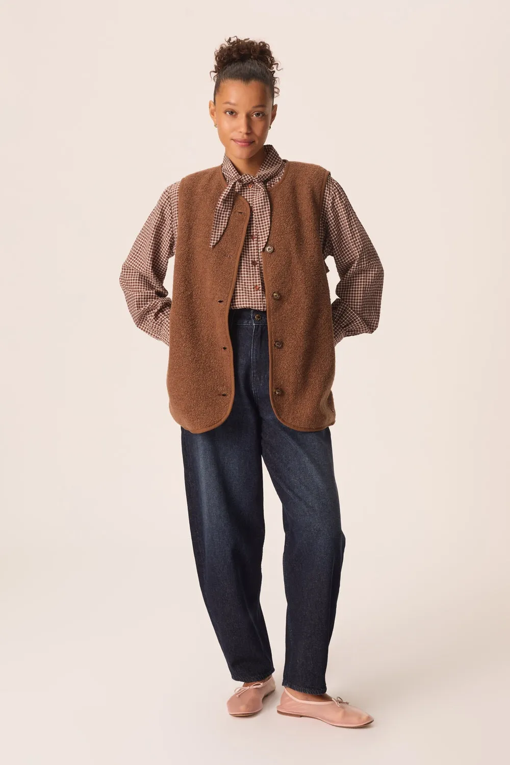 Veste maille Gwendi Bois sold by Des Petits Hauts product image thumbnail 3