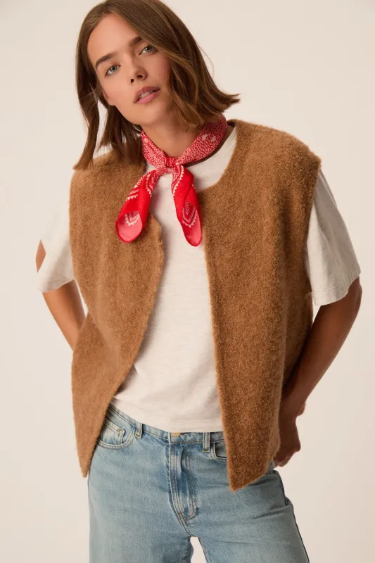 Gilet Achille Chamois made by Des Petits Hauts