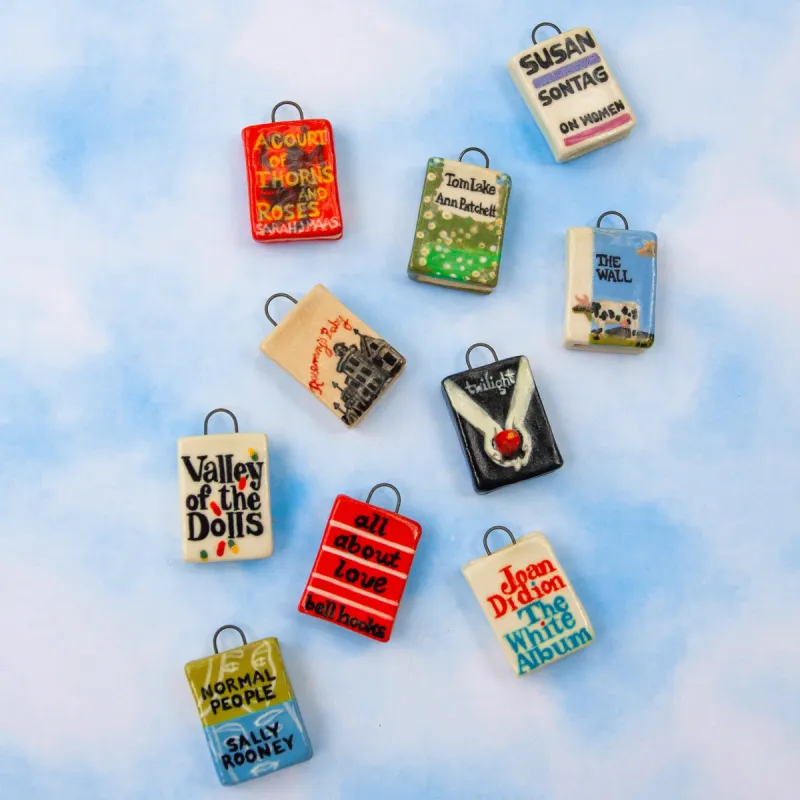 Ceramic Book Charms sold by Meghan MacWhirter