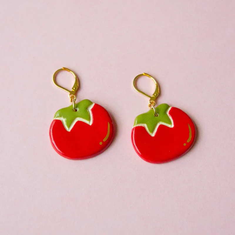 Tomato Earrings sold by Meghan MacWhirter