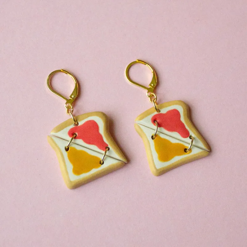 Peanut Butter and Jam Earrings sold by Meghan MacWhirter
