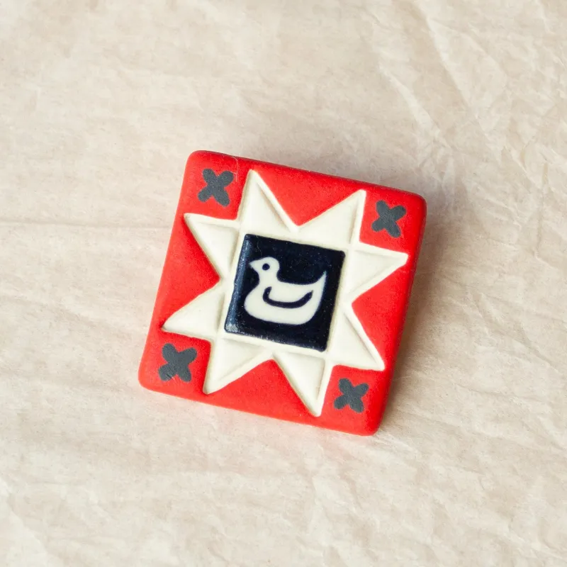 Nancy Nickolson x Meghan MacWhirter - Duck Quilt Brooch made by Meghan MacWhirter